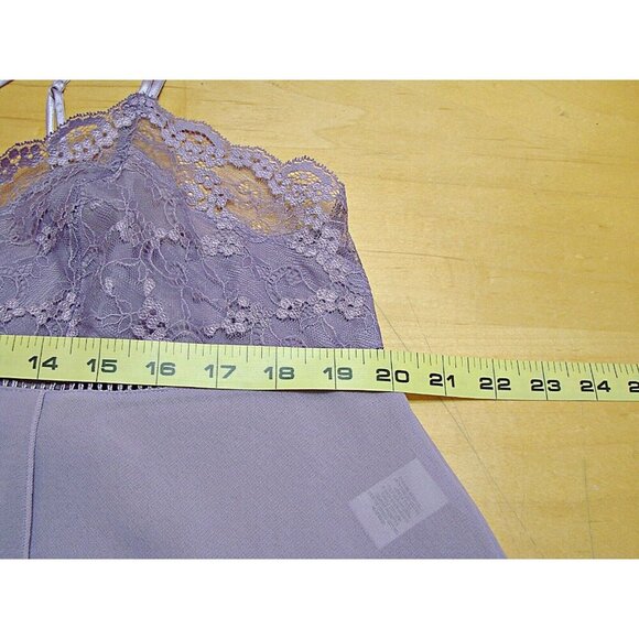 Enchanting Lace Nightdress Nightgown Lingerie Baby Doll Lace Lavender Purple XL - Picture 6 of 8